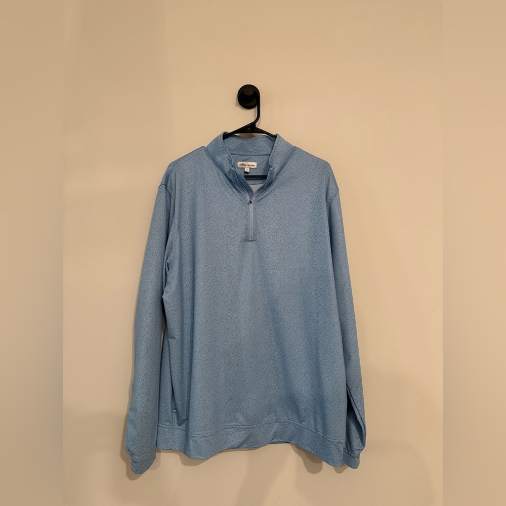 Peter Millar Light Blue Quarter-Zip Performance pullover